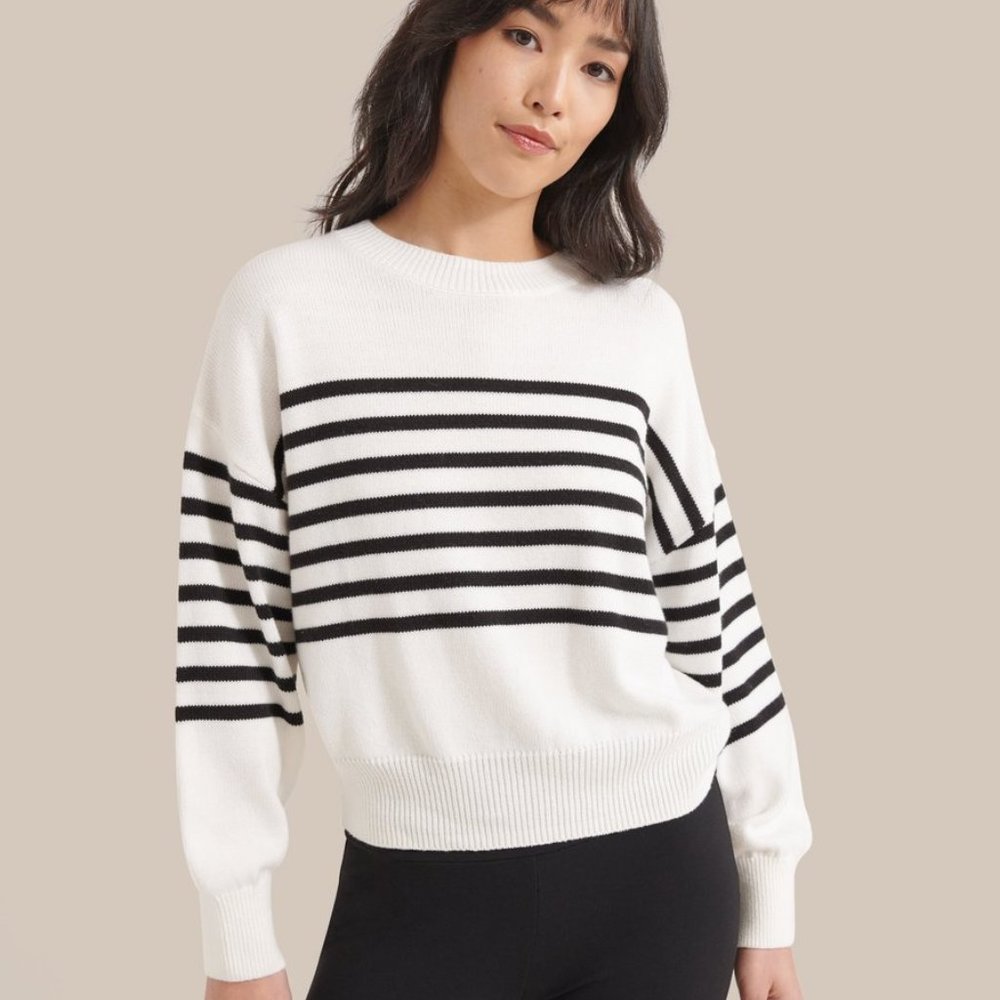 Modern Citizen Tara Billow Sleeve Striped Sweater